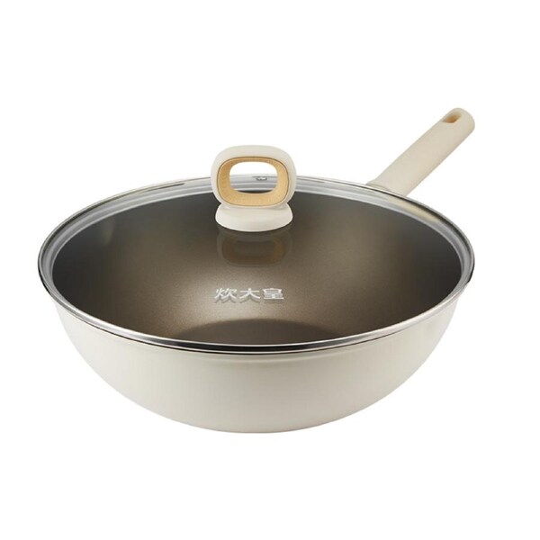 Cooker King White Titanium Wok 26cm