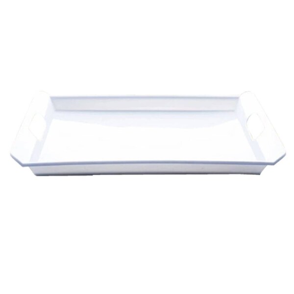 2pcs Plastic Food Serving Tray Cafe Cafeteria Fast Food Board Dish Meal Plate