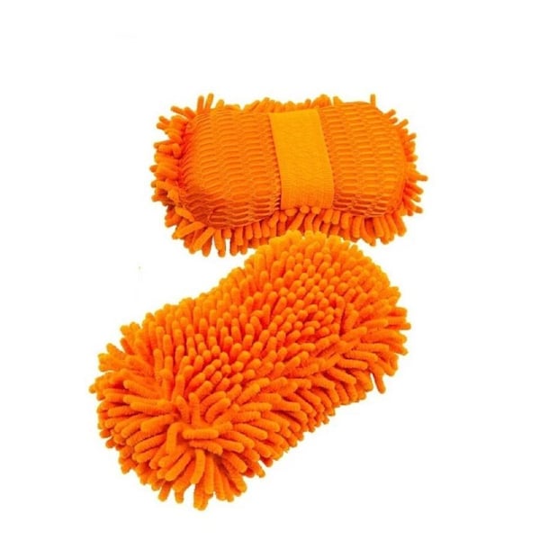 2PCS Microfiber Car Care Plush Soft Wash Sponge Car Cleaning Detailing Home