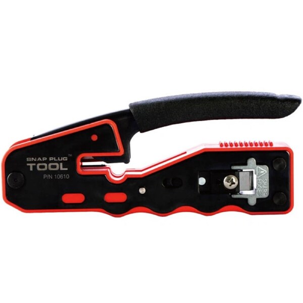 1x Snap Plug Compact Crimp Tool Rj45 W 10pc Cat6 Plug