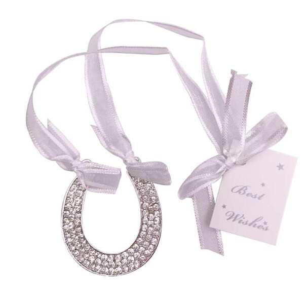 Wedding Bridal Good Luck Charm Crystal Horseshoe Charm