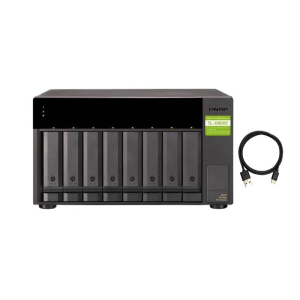 QNAP TL-D800C USB 3.2 Gen2 Type-C high-capacity JBOD storage enclosure