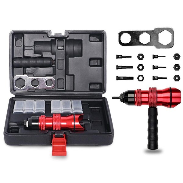 10PCS M3-M10 Rivet Nut Gun Set Threaded Insert Tool Kit for Metal Sheet Use