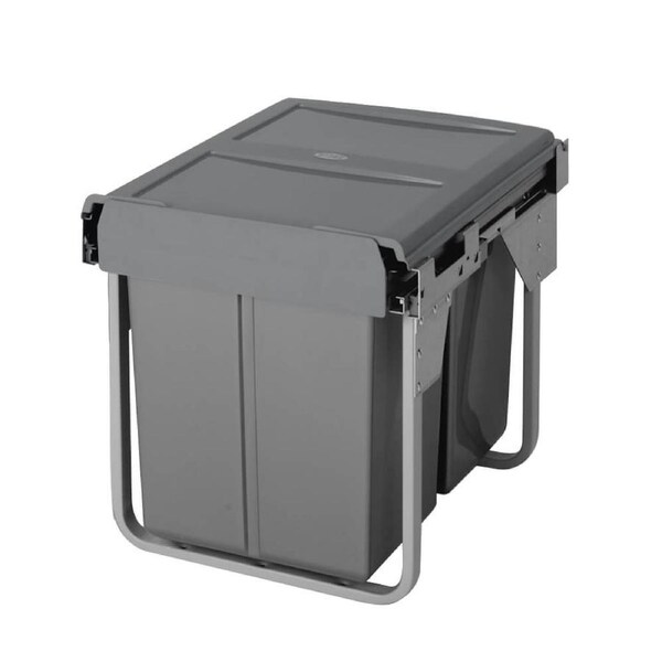 ELITE Domestique 40L Twin Slide Out Bottom Mounted Concealed Waste Bin (for 45cm cupboard) - includes Door Bracket