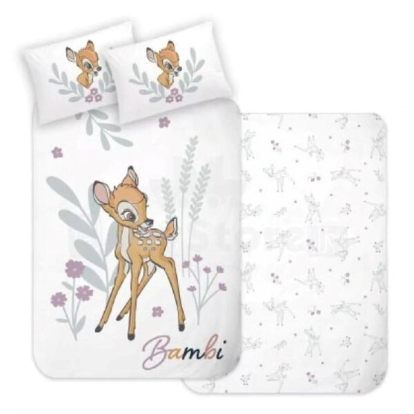 Disney Bambi in Bloom Kids Cotton Quilt Cover Set - Toddler Bed Size