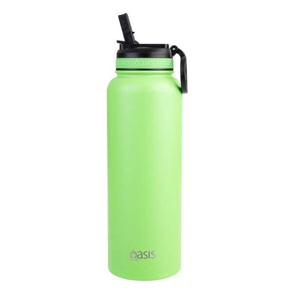 Oasis Challenger Insulated 1.1L Drink Bottle - Neon Green