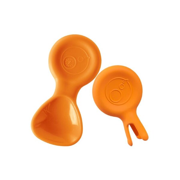b.box Mini Spoon & Flork Duo - Citrus Orange