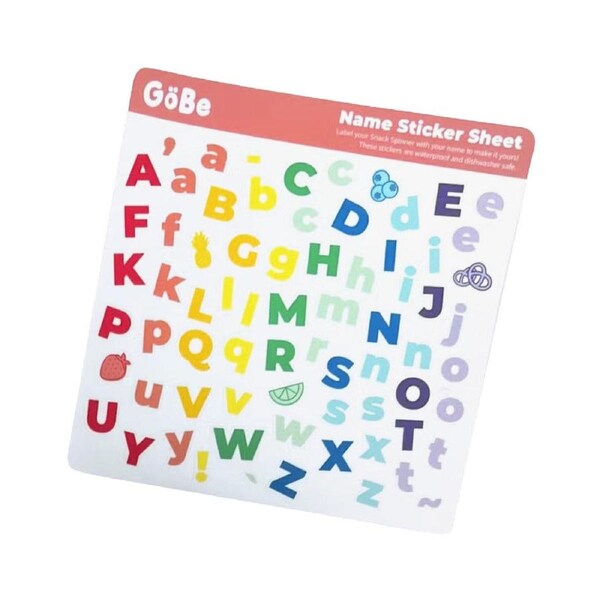 GoBe Alphabet Sticker Sheet