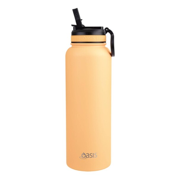 Oasis Challenger Insulated 1.1L Drink Bottle - Neon Orange