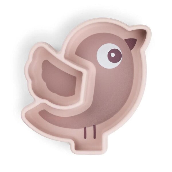 Done By Deer Stick & Stay Snack Plate Birdee - Powder