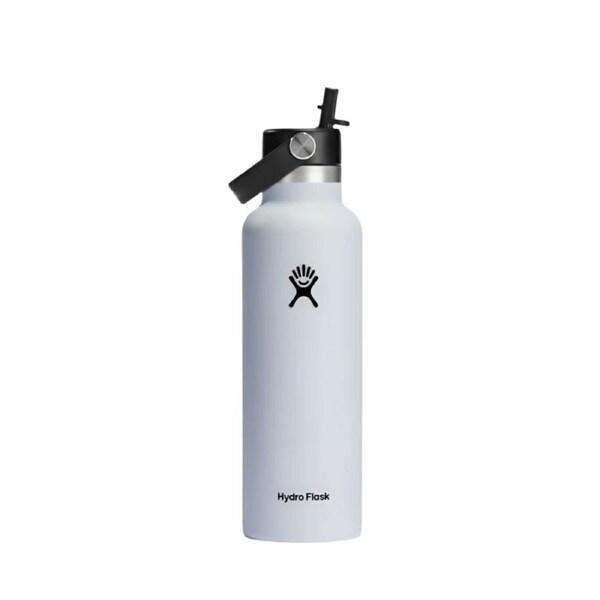 Hydro Flask Insulated Bottle 21oz/621ml Standard Flex Straw Cap - White