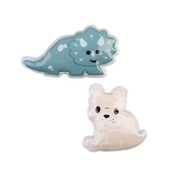 Melii Luxe Gel Ice Pack - 2 Pack - Dinosaur & Bulldog