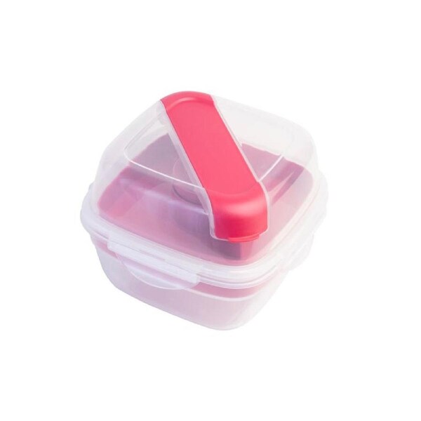 LocknLock To-Go 2 in 1 Salad Container - Hot Pink - 950ml