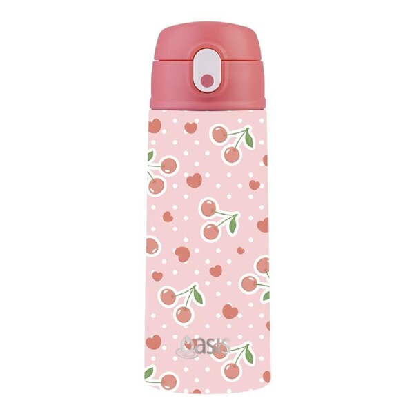 Oasis Insulated Drink Bottle with Sipper 550ml - Cherry Crush