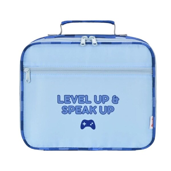 Kinnder JUNIOR Insulated Lunch Bag + Ice Pack - Blue Pixel