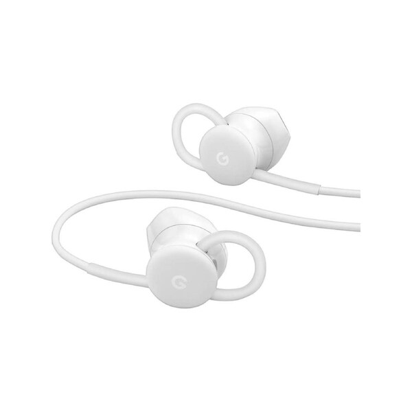 Google Pixel In-Ear Wired Digital Earbuds Headset for USB-C Phones - White (ECO-Friendly Packaging)