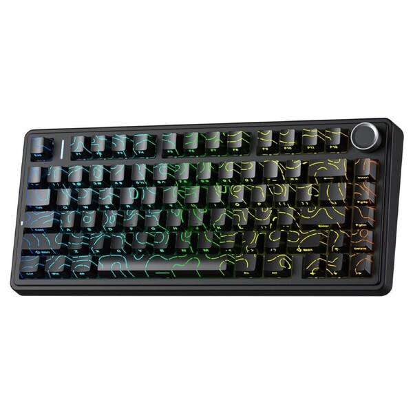 AULA F75 Wireless Type-C Tri-Mode Gasket Mechanical Keyboard Black