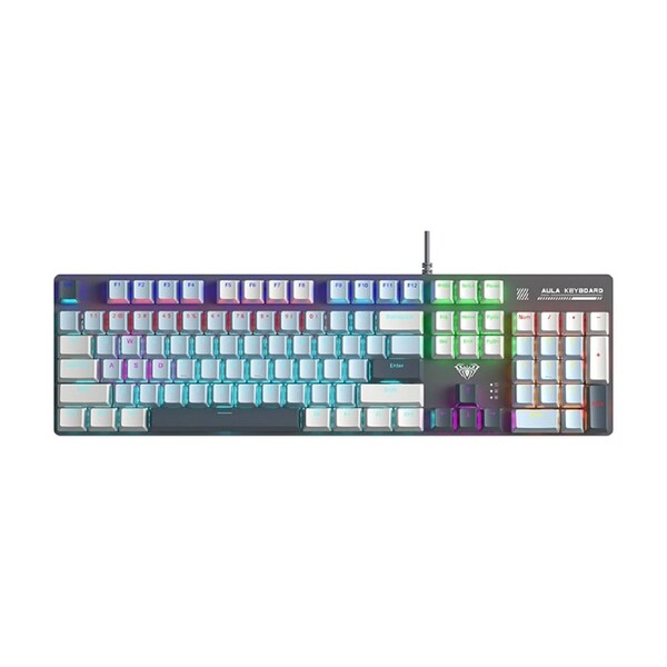 AULA S500 Wired Zoned RGB Mechanical Keyboard Gray/Blue/White