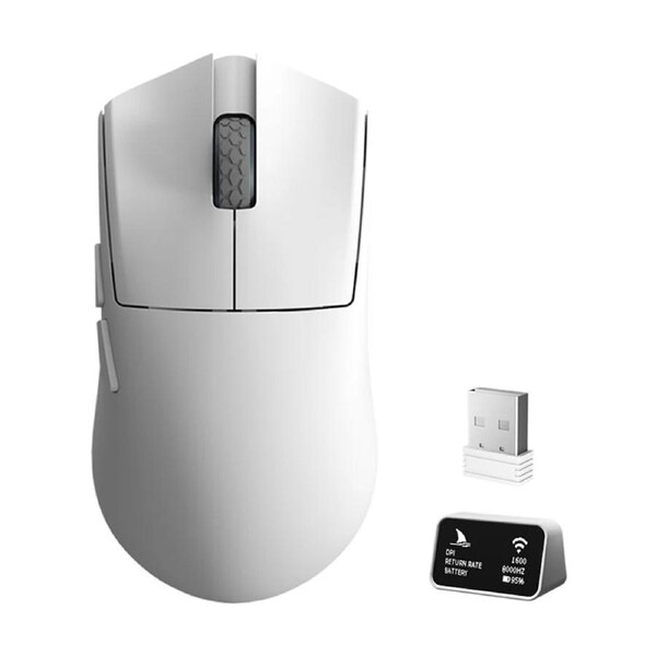 Darmoshark M3XS Pro GhostCat Trio-Mode 8K Polling Rate Gaming Mouse 1.5M White