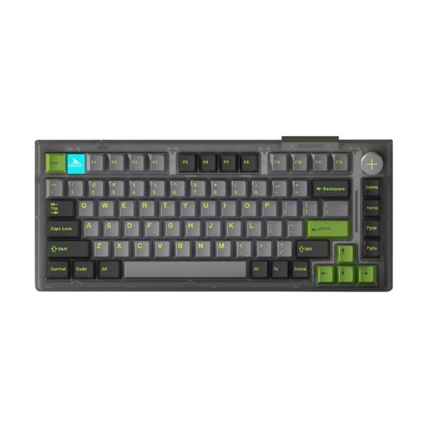 Darmoshark TOP75 Trio-Mode RGB Gaming Keyboard w/ Top Mount & TFT Display BK/SIL