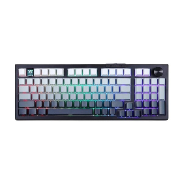 Darmoshark TOP98 Trio-Mode RGB Gaming Keyboard w/ Top Mount & TFT Display BK/SIL