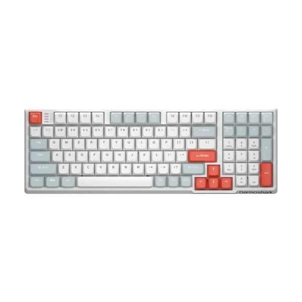 Darmoshark K7 Pro Trio-Mode RGB Gaming Keyboard w/ Aluminum Alloy Bottom WH
