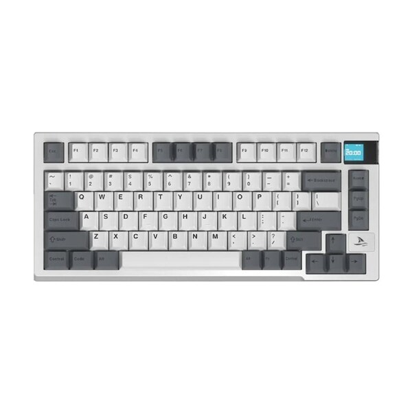 Darmoshark K8 Trio-Mode RGB Gaming Keyboard w/ Gasket Mount & TFT Display White