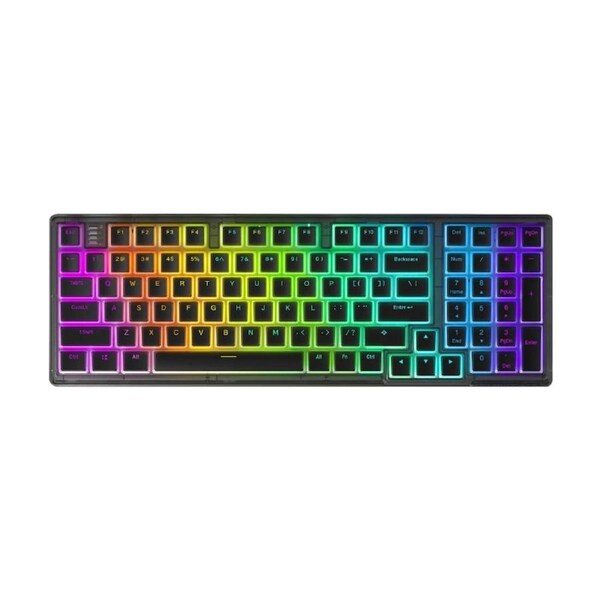 Darmoshark K7 Pro Trio-Mode RGB Gaming Keyboard w/ Aluminum Alloy Bottom Black