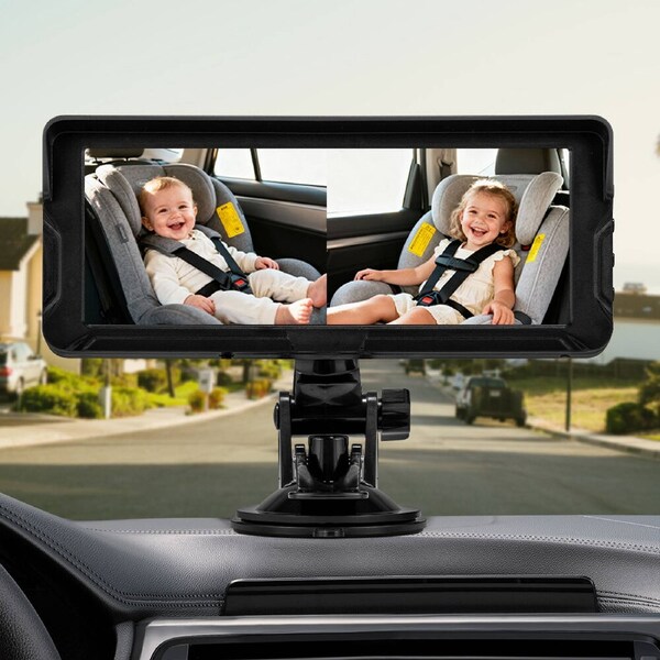 PlayPals Baby Car Camera Monitor 7 Inch 2 Kids Rotation Night Vision HD 1080P