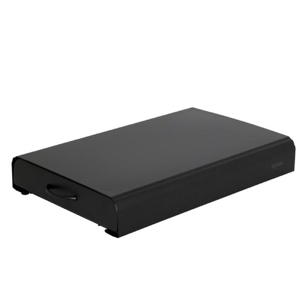 Leaf & Bean Steel Coffee Machine Board with Capsule Drawer - Black