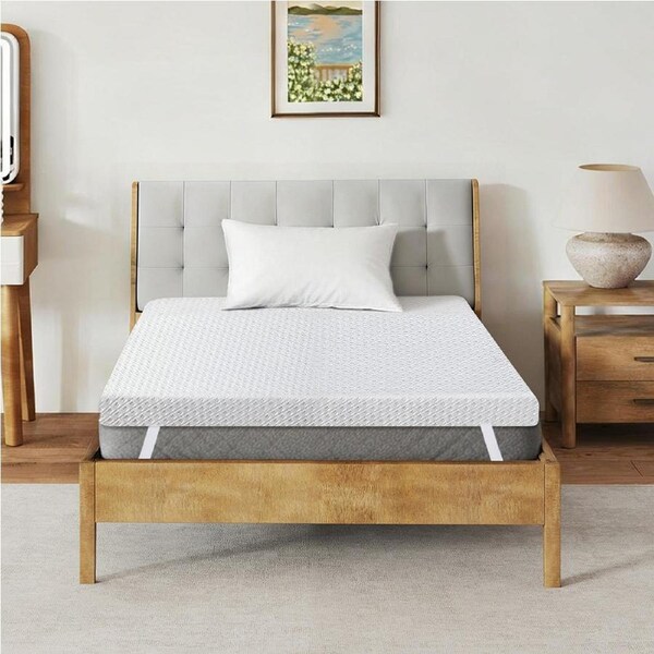 10cm DreamZ Memory Foam Mattress Topper Dual Layer - King Single