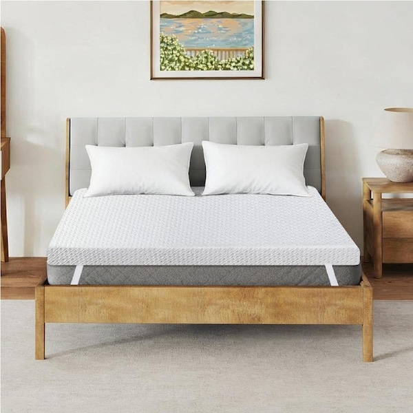 10cm DreamZ Memory Foam Mattress Topper Dual Layer - King