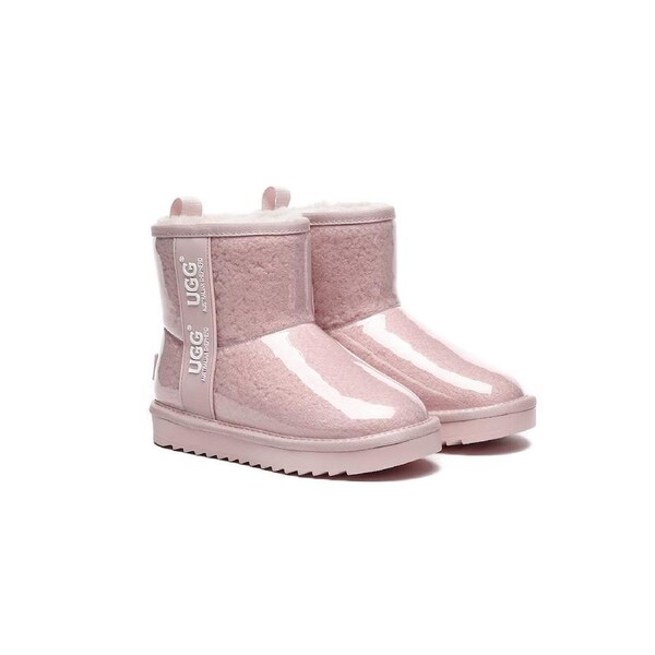 AUSTRALIAN SHEPHERD® UGG Kids Clear Waterproof Shearling Boots Coated Classic Pink / AU Kids 11-12 / EU 29-32