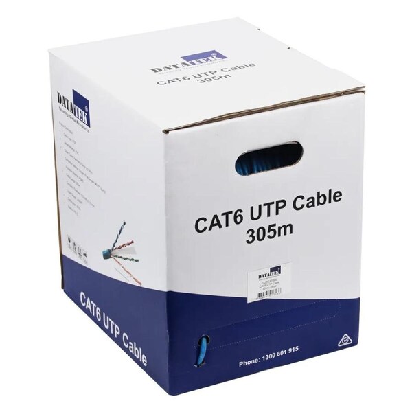 Datatek CAT6 UTP 24AWG Cable Blue -305m Box