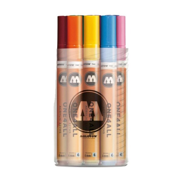 12pc Molotow One4All Art/Craft Drawing Pen Marker Set 4mm Multicolour