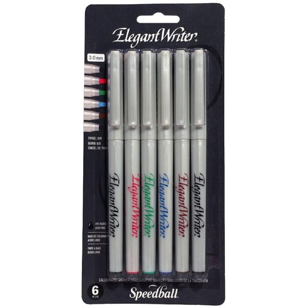 5pc Speedball Elegant Writer Art/Craft Calligraphy Writing Markers Broad