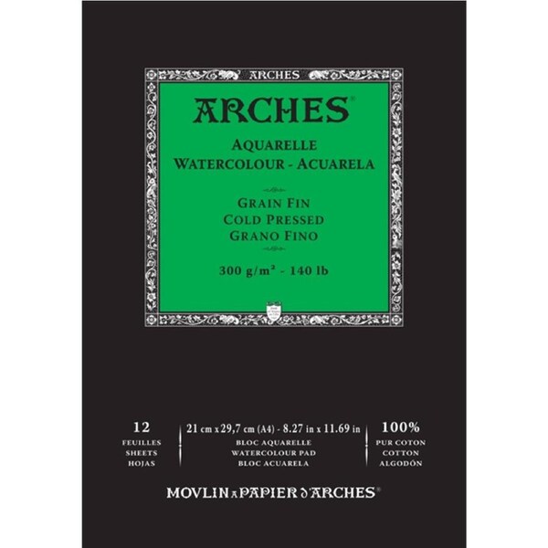 Arches Cold Press Watercolour Art/Craft Painting Paper Pad 300g A4
