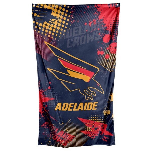 AFL Wall Flag Cape - Adelaide Crows - 150cm x 90cm - Steel Eyelet For Hanging