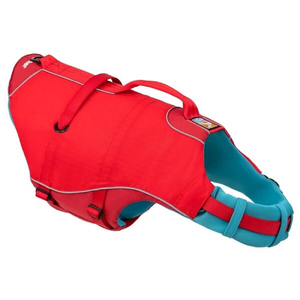 Kurgo Red Surf n Turf Dog Life Jacket ? Medium ? Reflective Dog Swim Aid