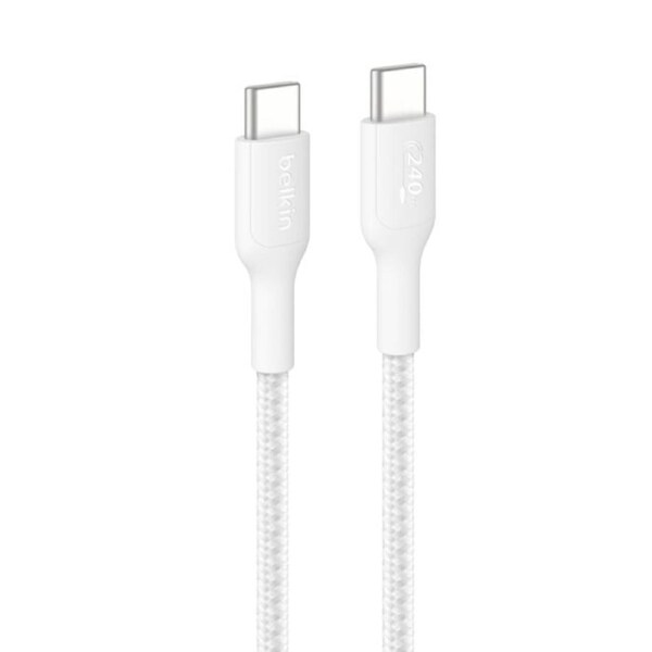 Belkin BoostCharge Pro Braided USB-C to USB-C Cable (1M) -White