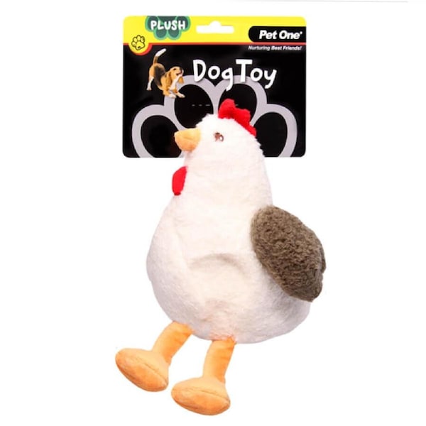 Pet One Plush Crinkle Dog Toy Hen 22cm - Soft Toy