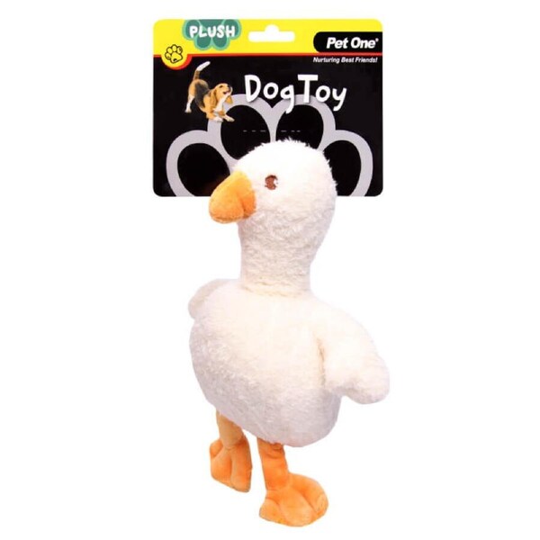 Pet One Plush Crinkle Dog Toy Goose 22cm - Soft Dog Toy