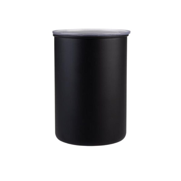 Casa Barista Coffee Canister Vacuum Stainless Steel Clear Tritan Lid 1.3L Black