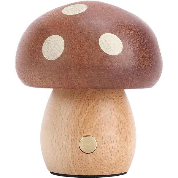 Unique Design Mushroom LED Table Lamp Stepless Dimming Rechargeable Nightstand Lamp for Kids Bedroom