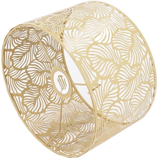 Decorative Lamp Shade, Fine Lighting with Pretty Effect for E14 E27 Bulbs, Simple Style Home Decoration for Study Iron Material (Gold)