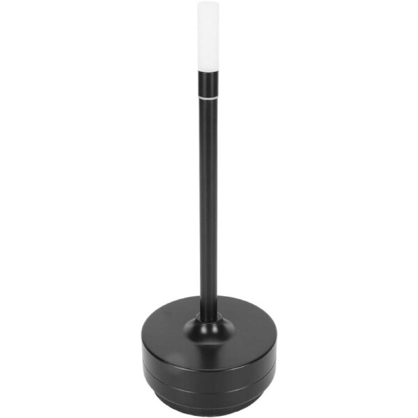 LED Cordless Table Lamp, Anti Slip Base Warm Light Touch Control Portable LED Table Lamp for Restaurant (Black)