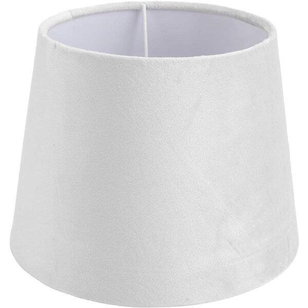 Fabric Lampshade, Table Lamp Lampshade Hand Crafted 6.3in Tall Easy to Install E27 E14 Dual Use Eye Care for Bedroom (White)