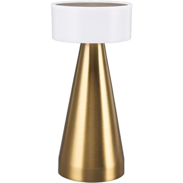 Nightstand Lamp, Iron Portable LED Table Lamp for Bedroom (Gold)
