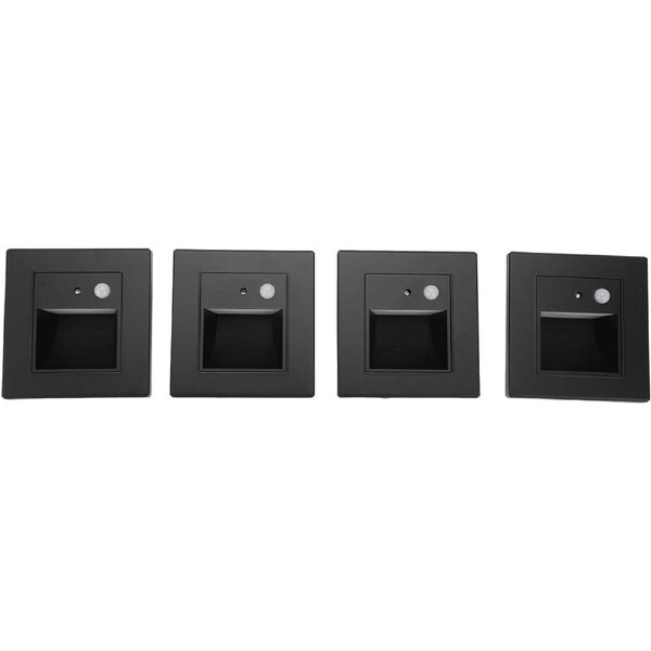 Staircase Light, Motion Sensor Step Lights Professional Automatic 4pcs for Bedroom for Hallway (Gray)