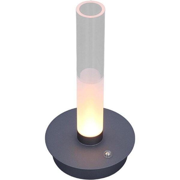 Table Lamp, LED Table Lamp 3 Color Temperature Cordless for Camping (Grey)
